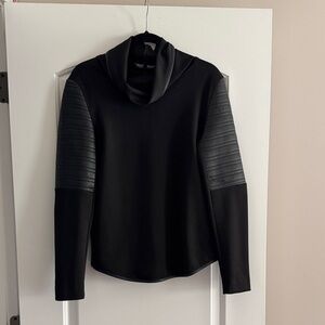 Generation Love Black Quilted Sleeve Turtleneck Sweater